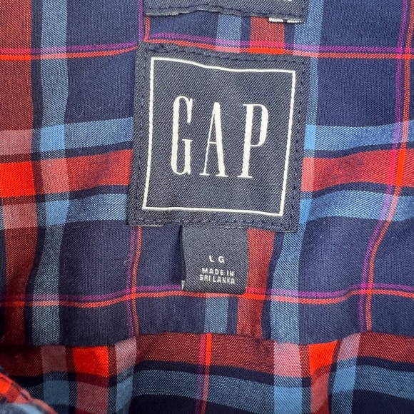 GAP Men's button down plaid shirt Size L - Picture 6 of 7